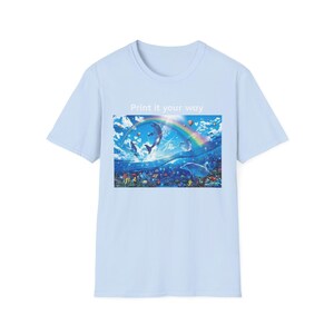Dolphin Meme Shirt, Personalized Custom Text Tee, Funny Airport Shirt Exchange Gift, Add Your Own Quote, Trendy Meme Shirt image 3