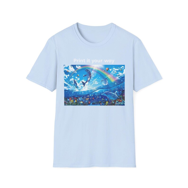 Dolphin Meme Shirt, Personalized Custom Text Tee, Funny Airport Shirt Exchange Gift, Add Your Own Quote, Trendy Meme Shirt image 3