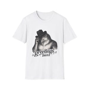 Greetings Huzz Wolf Shirt, Funny Sigma Meme Airport Shirt Swap Tee, Ugly Shirt Exchange Gag Gift, Cringe Meme Shirt, Trendy Parody Tee