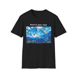 Dolphin Meme Shirt, Personalized Custom Text Tee, Funny Airport Shirt Exchange Gift, Add Your Own Quote, Trendy Meme Shirt image 2