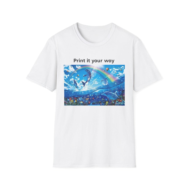 Dolphin Meme Shirt, Personalized Custom Text Tee, Funny Airport Shirt Exchange Gift, Add Your Own Quote, Trendy Meme Shirt image 1