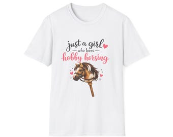 Just A Girl Who Loves Hobby Horsing Shirt, Funny Airport Shirt Swap Tee, Ugly Shirt Exchange Gag Gift, Cute Hobby Meme Shirt, Trendy Tee