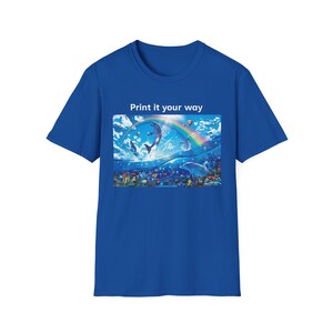Dolphin Meme Shirt, Personalized Custom Text Tee, Funny Airport Shirt Exchange Gift, Add Your Own Quote, Trendy Meme Shirt image 4