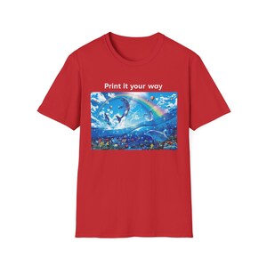 Dolphin Meme Shirt, Personalized Custom Text Tee, Funny Airport Shirt Exchange Gift, Add Your Own Quote, Trendy Meme Shirt image 6