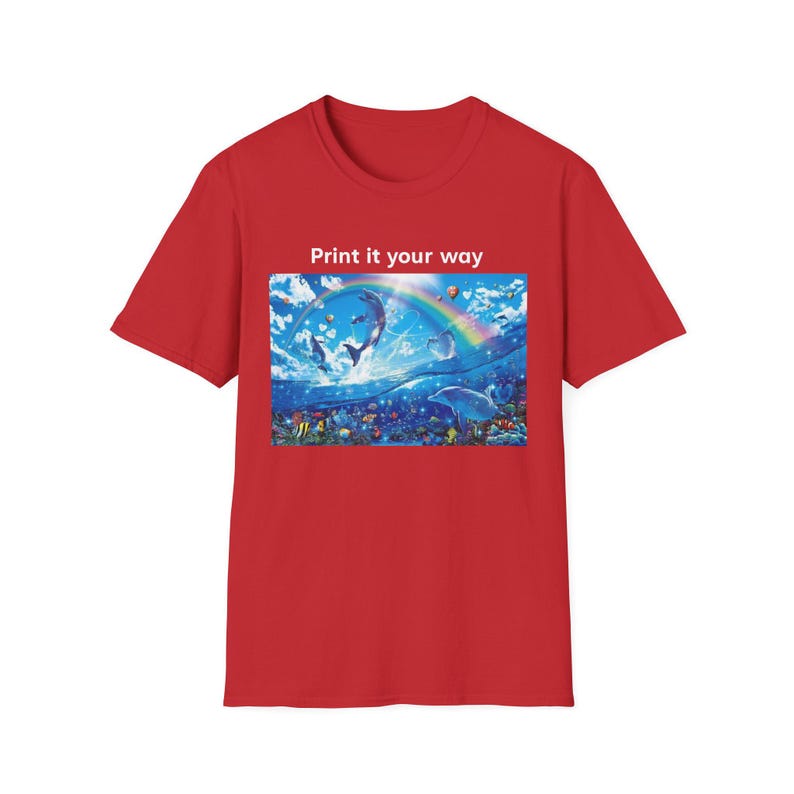 Dolphin Meme Shirt, Personalized Custom Text Tee, Funny Airport Shirt Exchange Gift, Add Your Own Quote, Trendy Meme Shirt image 6