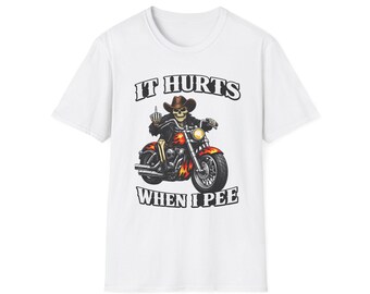 It Hurts When I Pee Shirt, Funny Airport Shirt Swap Tee, Ugly Shirt Exchange Gag Gift, Offensive Crude Humor Shirt, Adult Humor Travel Tee