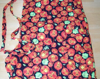 Nursing or Medical Halloween Bright Orange and Black Pumpkins Scrub Bottoms