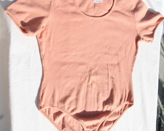 Leotardo Laura Ashley Vintage color melocotón de algodón y elastano, talla 10