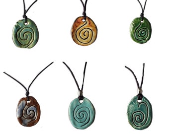 Taino Snail Necklaces Ceramic Amulets Petroglyph Caribbean Water Symbol