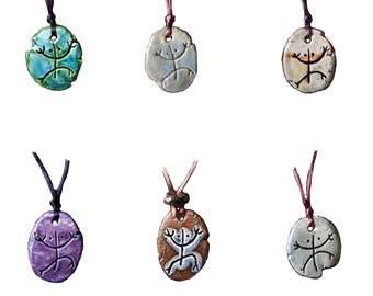 Taino Coqui Frog Necklaces Ceramic Pendants Petroglyph Art