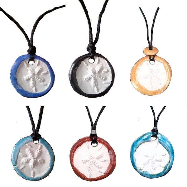 Sand Dollar Necklaces Aromatherapy Ceramic Pendants Essential Oil Diffusers
