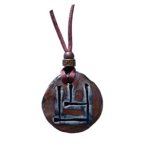 UR Wolf Cuneiform Necklace Sumerian Pendant Ceramic Amulet