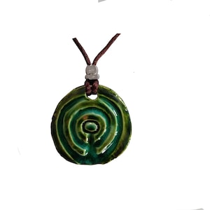 City of Atlantis Necklace Ceramic Pendant Atlantean  Amulet