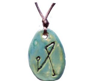 Archangel Michael Necklace Angel Sigil Ceramic Pendant Sacred Protection Amulet Divine Love Various Colours