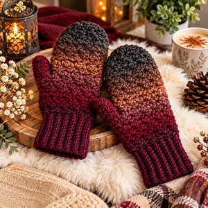 Chunky Crochet Mittens Pattern PDF | Easy Textured Winter Gloves | Beginner Friendly Crochet Gift