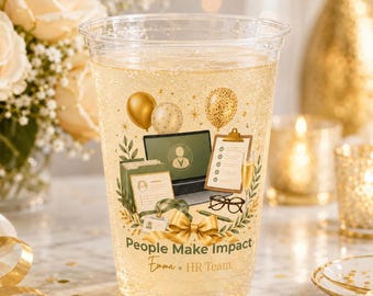 Gobelets de remerciement pour l'équipe RH, design pour la reconnaissance des employés, articles pour boissons festifs au bureau, événements RH et fêtes de remerciement en milieu de travail