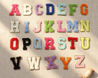 Decorative Towel Texture Letter Patch for Creative Sewing Projects