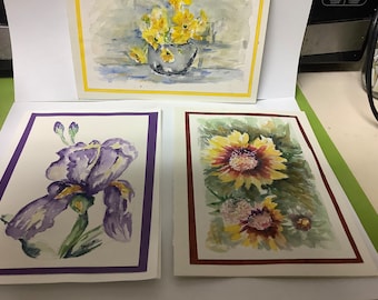 hand painted watercolor cards#1