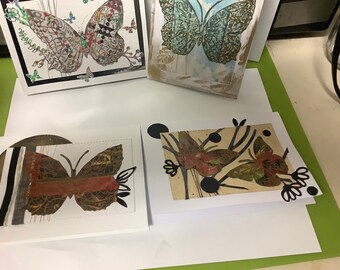 Butterfly cards embossed with gold or silver #2