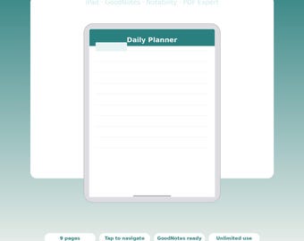 ADHD Digital Planner iPad | GoodNotes Hyperlinked PDF | Brain Dump, Daily, Weekly & Habit Tracker | Instant Download