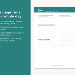 ADHD Daily Planner Printable, Adult ADHD Planner Bundle, Brain Dump Template, Time Blocking Schedule, Habit Tracker, Executive Function image 3