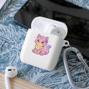 Pastel Pink Cute Kitty AirPods Case
