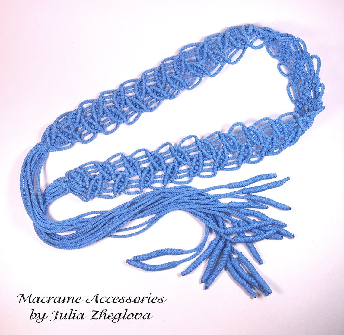 macrame tie belt