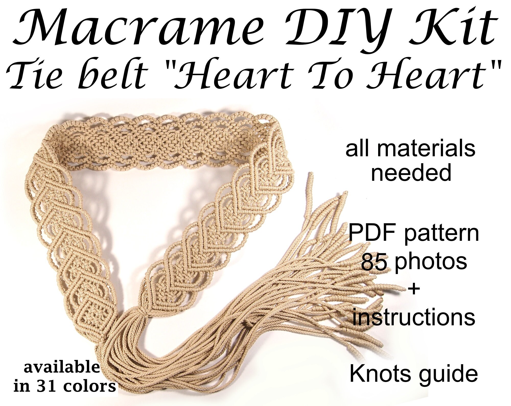macrame belt diy