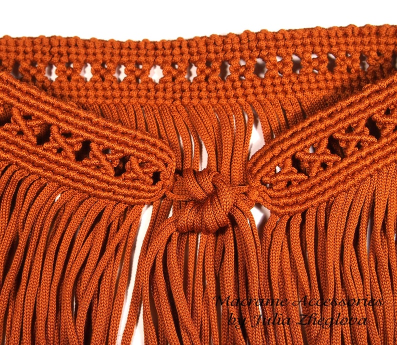 Macrame pattern Belt with fringe PDF macrame tutorial Easy Etsy