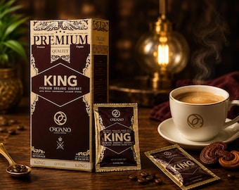 Organo King Gourmet Coffee | Ganoderma Lucidum, Reishi Mushroom Blend (25 Sachets)