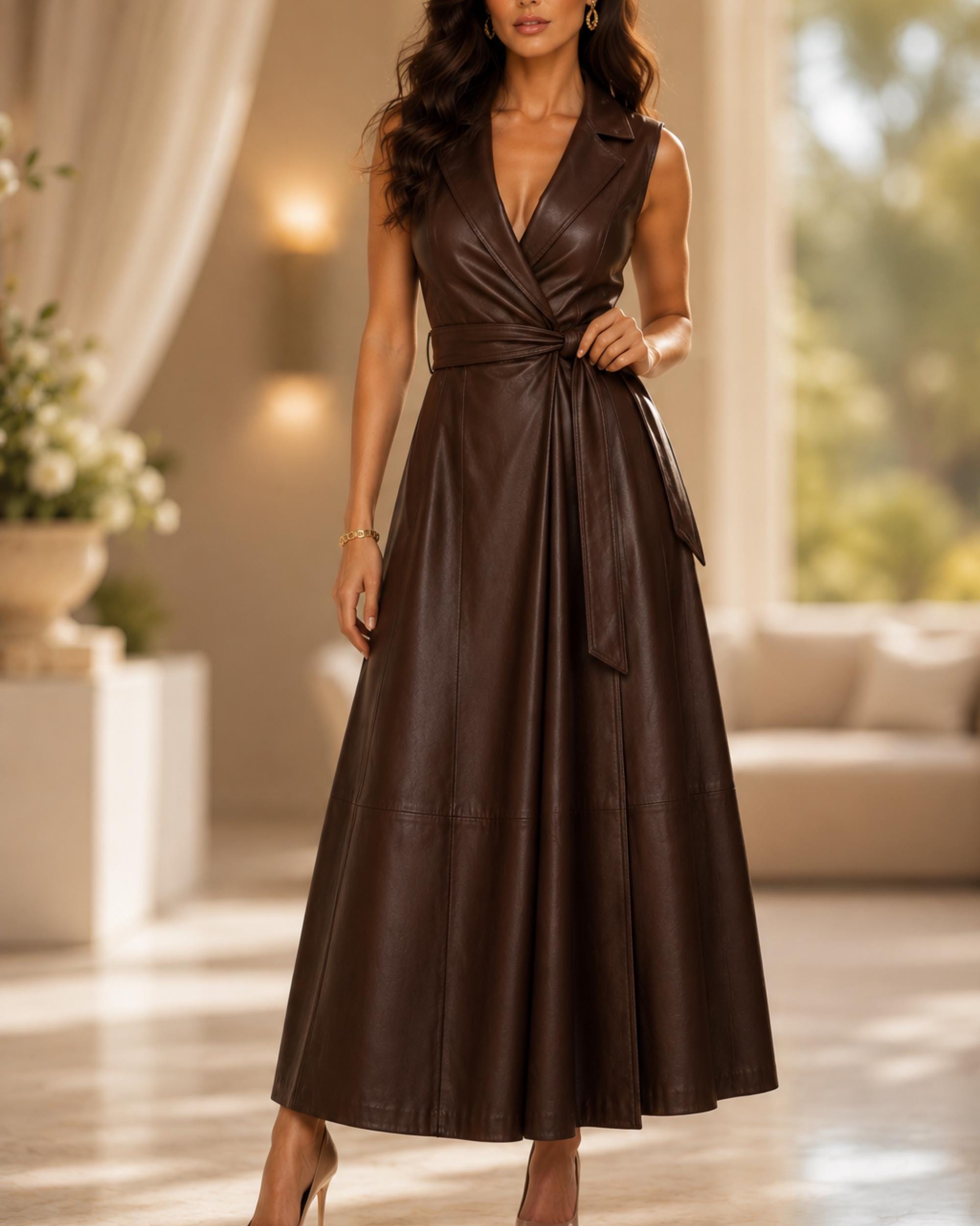Leather Maxi Dress