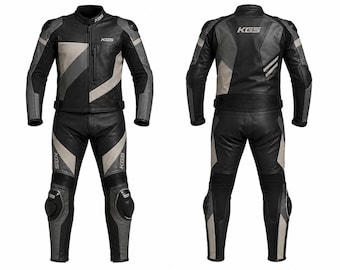 KGS TrailMaster-X Leather Adventure Suit – Black / Grey Edition