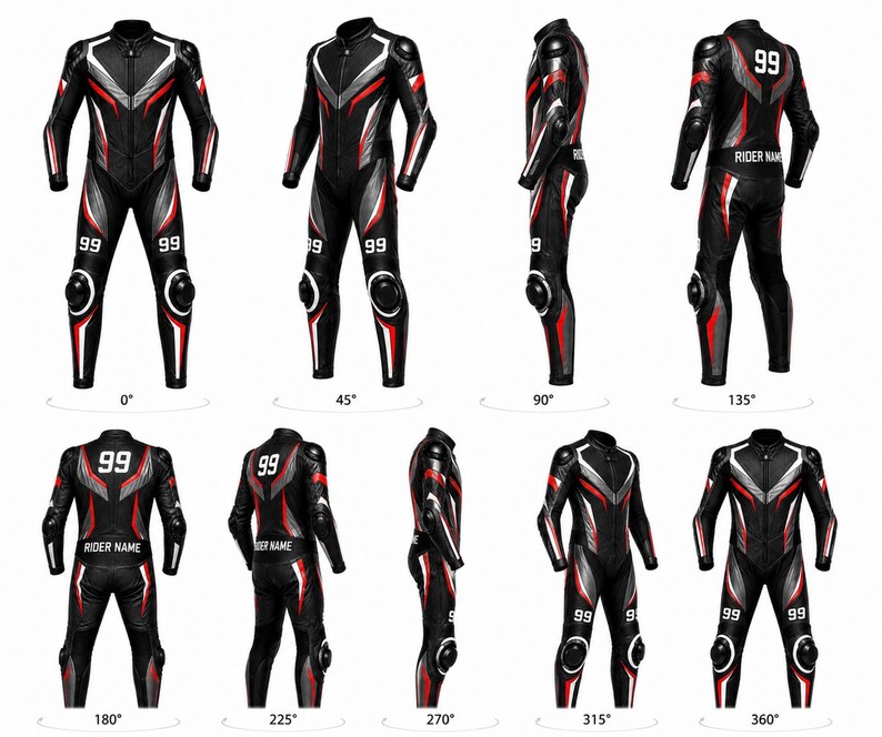 KGS Custom Racing Suit – Black / Red Edition image 3
