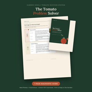 Tomaten-Problemlöser | Druckbarer Leitfaden zu Tomatenkrankheiten und -diagnose | Digitales PDF