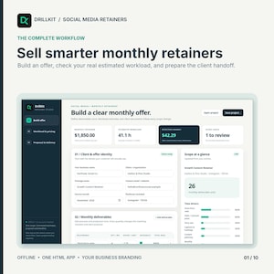 Social-Media-Retainer-Tool: Offline-HTML-App für Freelancer (Digitaler Download)