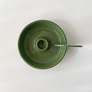 Candleholder bottle green, glossy image 3