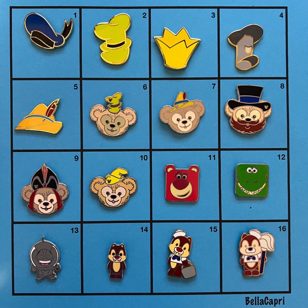 Disney Pins - Set L - Toy Story Mania, Chaser, Country Flags Disney Pins - Set L - Toy Story Mania, Chaser, Country Flags