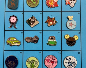 Disney Pins - Set I - Hidden Mickey, Couple, Minnie Mouse, Wedding, Cars, Dumbo, Stitch, Nemo, Zootopia, Pooh, Tigger, cupcake, villain