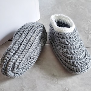 Ready to ship size 5/6, Crochet Moccasin slippers for women, Crochet slipper boots, Women&#39;s house shoes - The Davos-