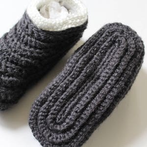 Crochet Moccasin slippers for women, Crochet slipper boots, Women's house shoes The Davos image 3