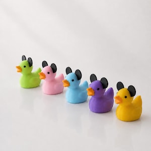 Set of 50 Mouse Ear Mini Ducks – Colorful Cruise Duck Hiding Favors