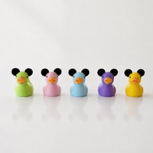 Set di 50 mini anatre con orecchie da topo – Anatre colorate da nascondere come bomboniere per crociere
