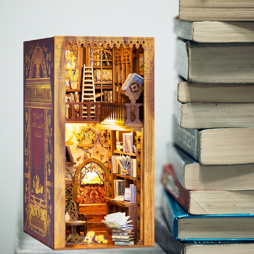 CUTEBEE DIY Book Corner Kit Library Creative Building Etsy