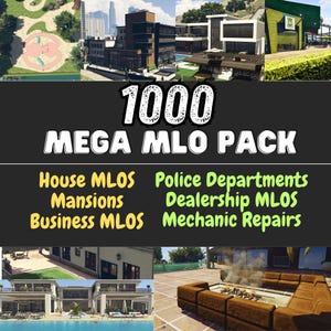 Fivem 1000 Mega MLO Pack | Houses, Mansions, Businesses, Police, Dealerships (Instant Download)