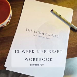 10 veckors arbetsbok för livsåterställning | Mjuk produktivitetsplanerare i PDF-format | Utskrivbar månvanerapportering | Wellnessjournal | Målsättningsguide