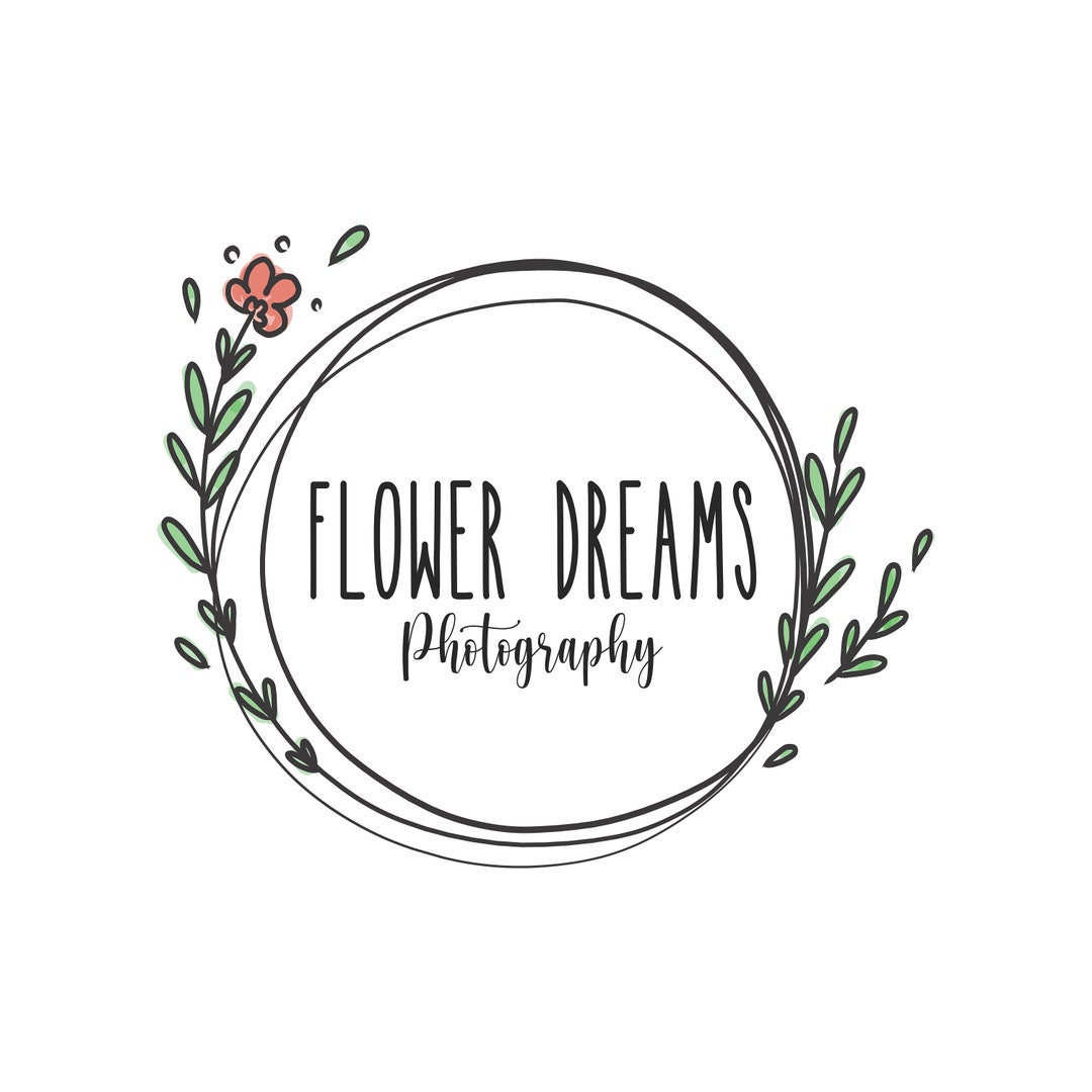 Flower Dreams Logo Shopify Home Decor Photography Boho Eco Etsy