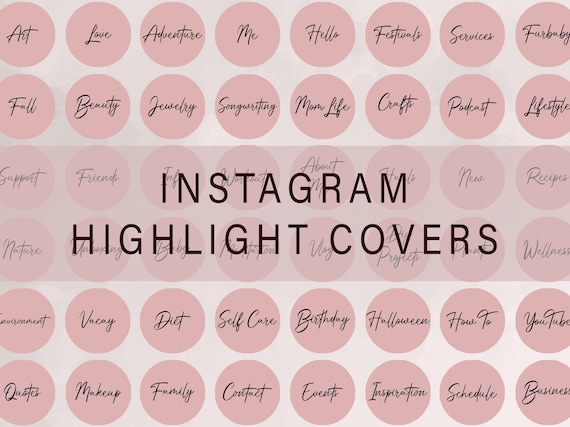126 Pink Words Instagram Story Highlight Covers Boho Icons Grey Cute Ig  General Camera Business Shopify Boutique Photography Digital Floral