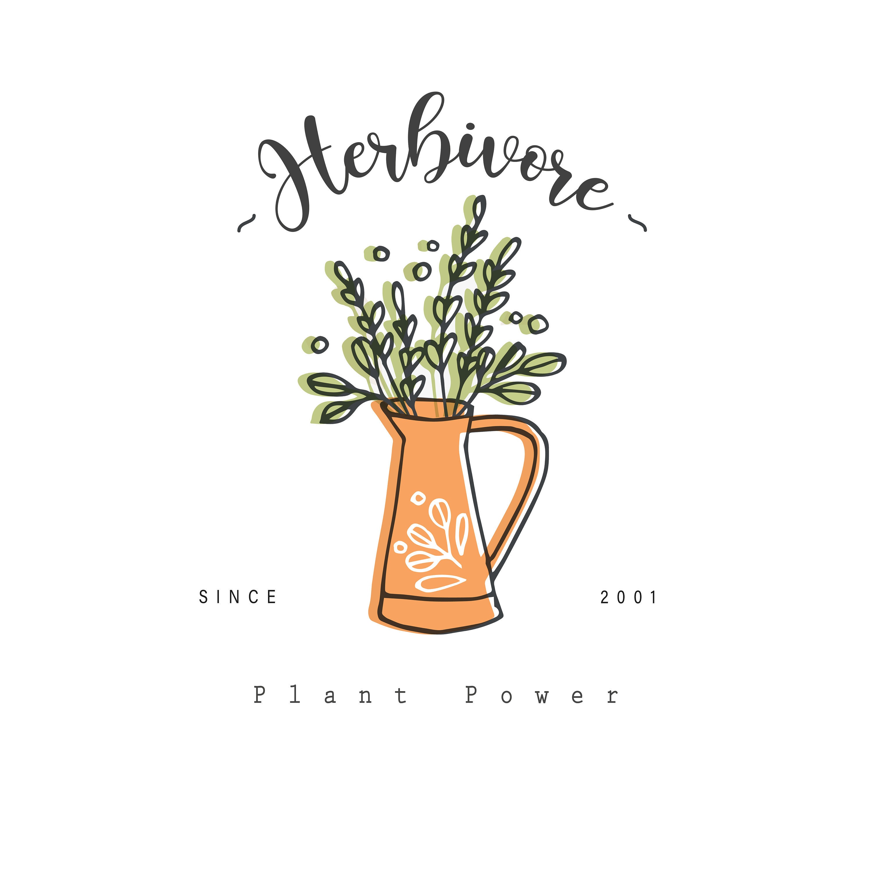 Herbivore grün Logo Shopify Home Decor Fotografie Pflanze Etsy.de