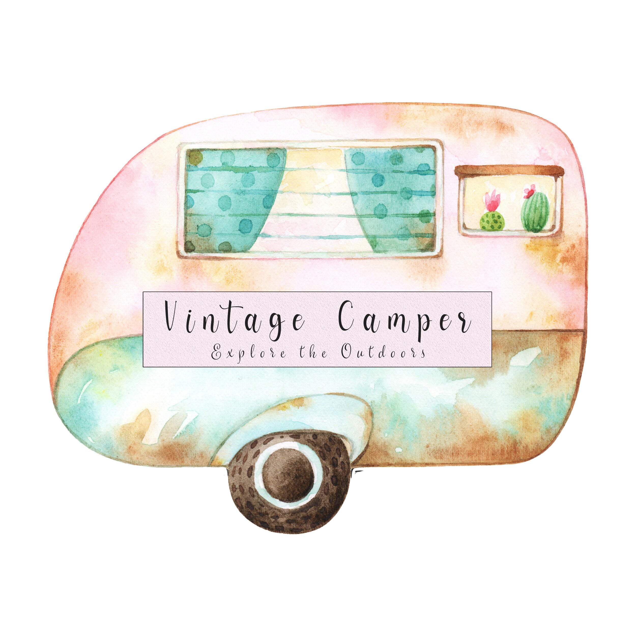 Vintage Camper Hippie Logo Shopify Spiritual Meditation Boho - Etsy