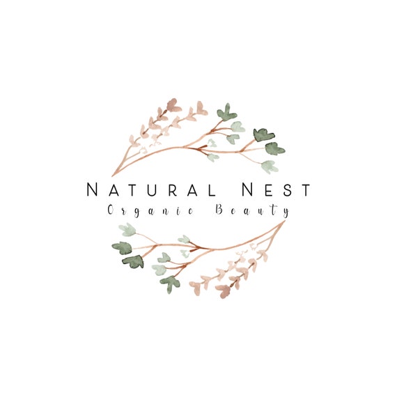 Natural Nest Logo Stars Shopify Home Decor Organic Beauty Boho | Etsy